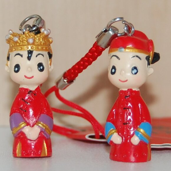 NWT Feng Shui Red Charms, Miniature Chinese Couple - Picture 3 of 9